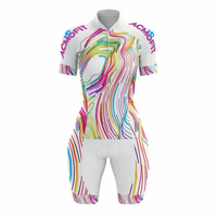 Women's Colorful Graphic Short Sleeve Trisuit