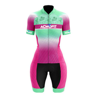 Women's Colorful Graphic Short Sleeve Trisuit