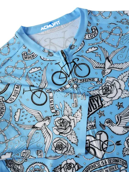 Velo Tattoo Men's Reborn Jersey Blue