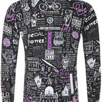 Bike Graffiti Lightweight Long Sleeve Summer Jersey