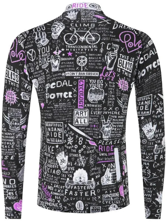 Bike Graffiti Lightweight Long Sleeve Summer Jersey