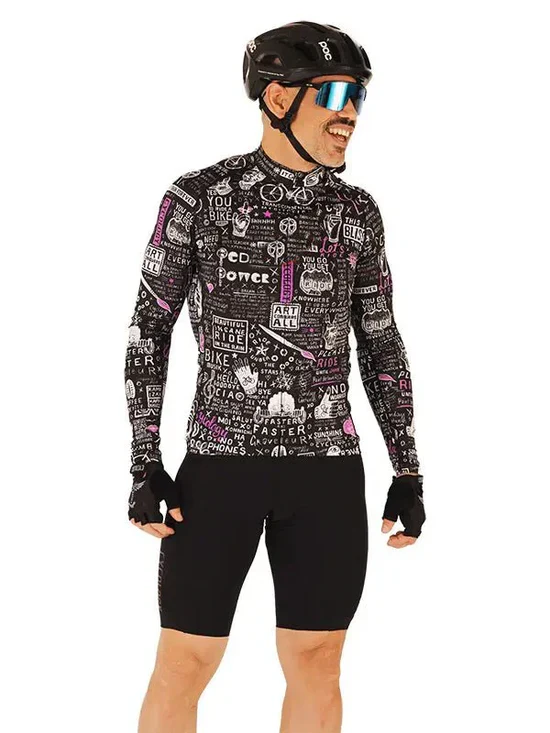 Bike Graffiti Lightweight Long Sleeve Summer Jersey