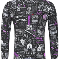 Bike Graffiti Lightweight Long Sleeve Summer Jersey