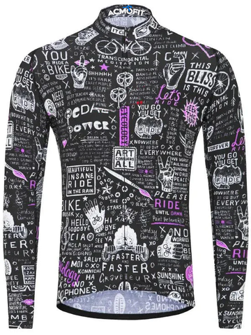 Bike Graffiti Lightweight Long Sleeve Summer Jersey