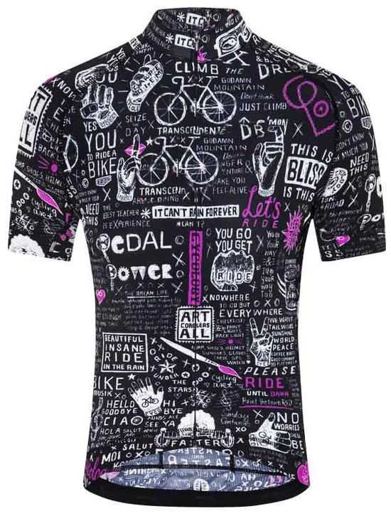 Bike Graffiti Breathable Short Sleeve Men&