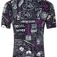 Bike Graffiti Breathable Short Sleeve Men's Jersey