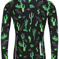 Totally Cactus  Men's Long Sleeve Jersey-Black