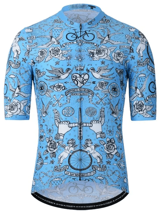 Velo Tattoo Men's Reborn Jersey Blue