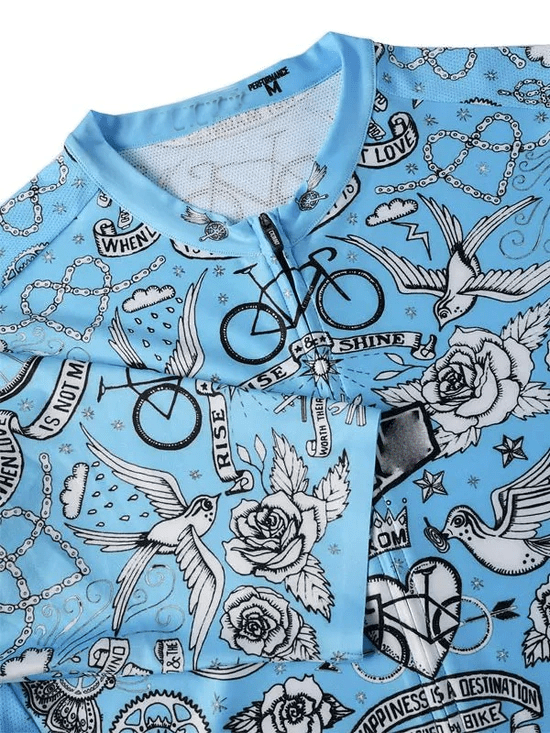 Velo Tattoo Men's Reborn Jersey Blue